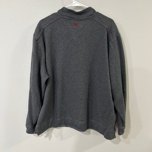 Tommy Bahama Alpine View Gray Men's Pullover Quarter Button Sweatshirt Size XXL - Picture 6 of 6